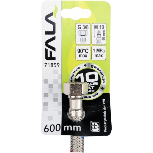 WĄŻ PRZYŁĄCZENIOWY F/M 3/8" M10x1 600MM -zdjęcie numer 3