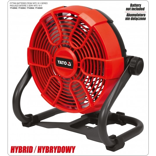 WENTYLATOR HYBRYDOWY 18V LUB 240V - BODY -zdjęcie numer 10