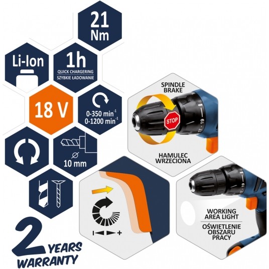 WIER-WKRĘTARKA LI- ION 18V 2 AKUMULATORY -zdjęcie numer 8