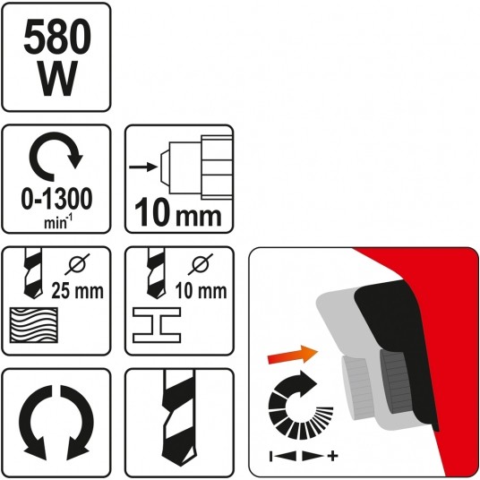 WIERTARKA DO METALU 580 W -zdjęcie numer 4