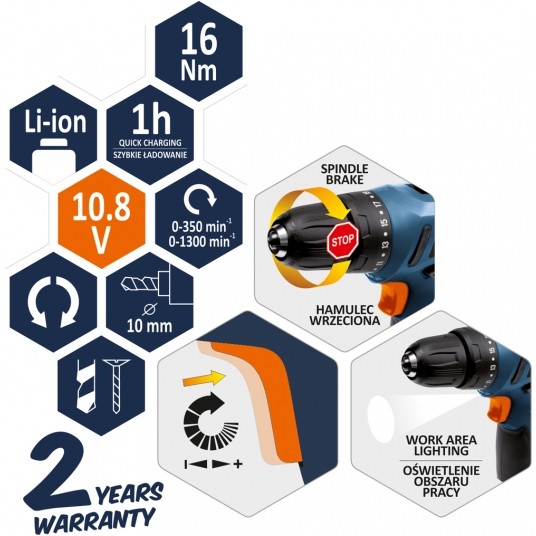 WIERTARKO- WKRĘTARKA LI- ION 10,8V -zdjęcie numer 7