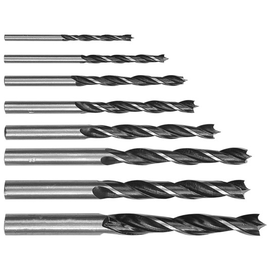 WIERTŁA DO DREWNA 8SZT. W ETUI 3-10MM -zdjęcie numer 1