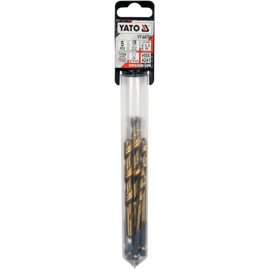 WIERTŁA DO MET 5SZT 4-10MM HEX TYT.POWŁ. -zdjęcie numer 2