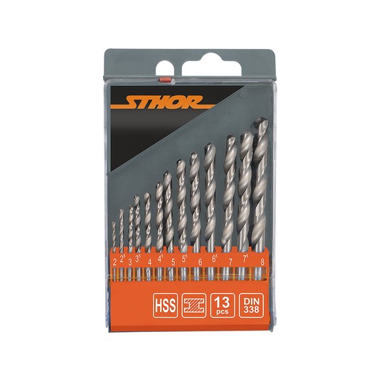 WIERTŁA DO METALU HSS 2-8MM / 13SZT -zdjęcie numer 1