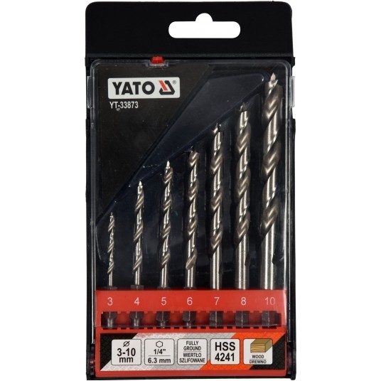 WIERTŁA SPIRALNE DO DREWNA 3-10MM HEX -zdjęcie numer 3