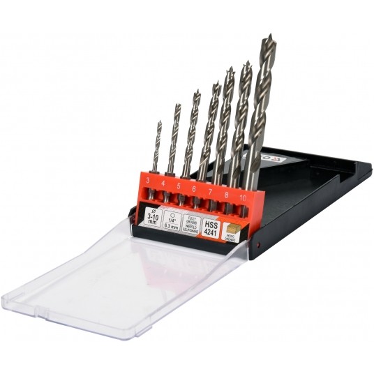 WIERTŁA SPIRALNE DO DREWNA 3-10MM HEX -zdjęcie numer 2