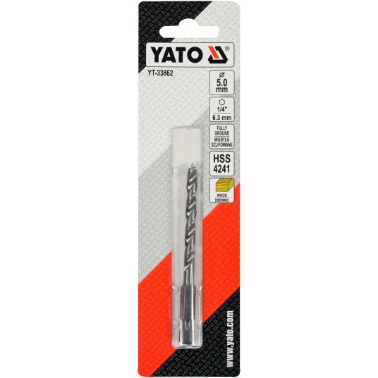 WIERTŁO DO DREWNA SPIRALNE 5MM HEX -zdjęcie numer 3