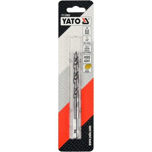 WIERTŁO DO DREWNA SPIRALNE 8MM HEX -zdjęcie numer 3