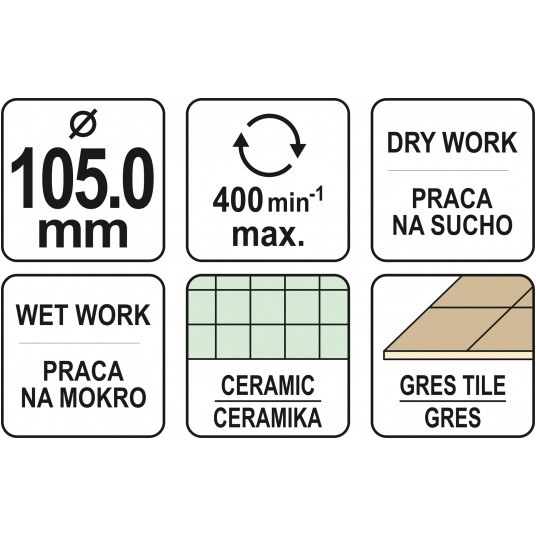 WIERTŁO DO GRESU 105MM -zdjęcie numer 4