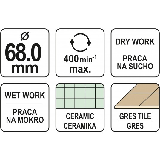 WIERTŁO DO GRESU 68MM -zdjęcie numer 4