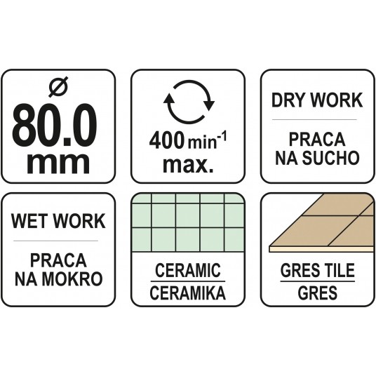 WIERTŁO DO GRESU 80MM -zdjęcie numer 4