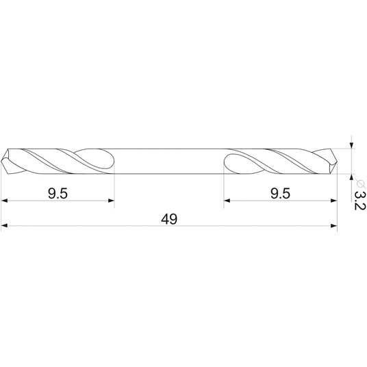 WIERTŁO DO METALU DWUSTRONNE 3,2MM -zdjęcie numer 5