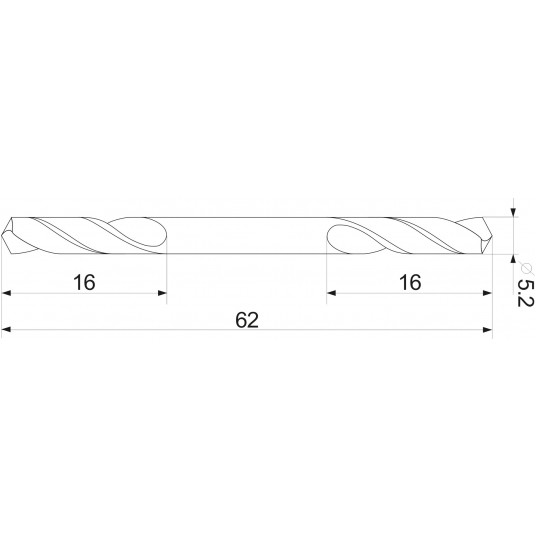 WIERTŁO DO METALU DWUSTRONNE 5,2MM -zdjęcie numer 5