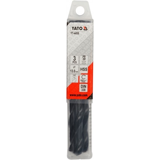 WIERTŁO DO METALU HSS 13,0MM 3SZT. -zdjęcie numer 1