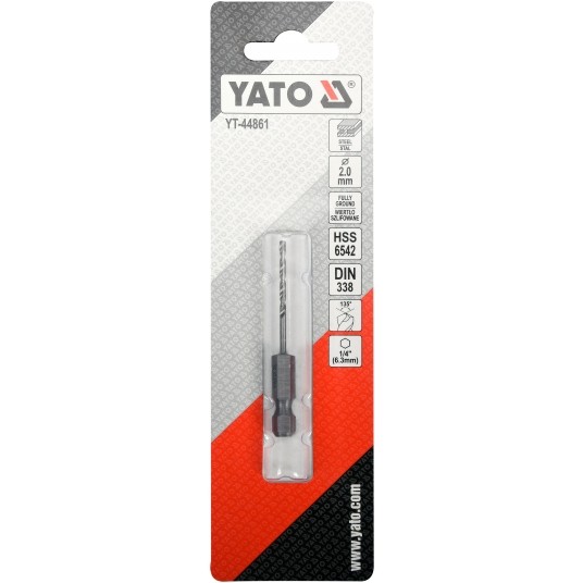 WIERTŁO DO METALU HSS 6542 2,0MM HEX -zdjęcie numer 3