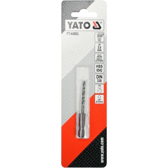 WIERTŁO DO METALU HSS 6542 3,0MM HEX -zdjęcie numer 3