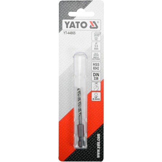 WIERTŁO DO METALU HSS 6542 3,5MM HEX -zdjęcie numer 3