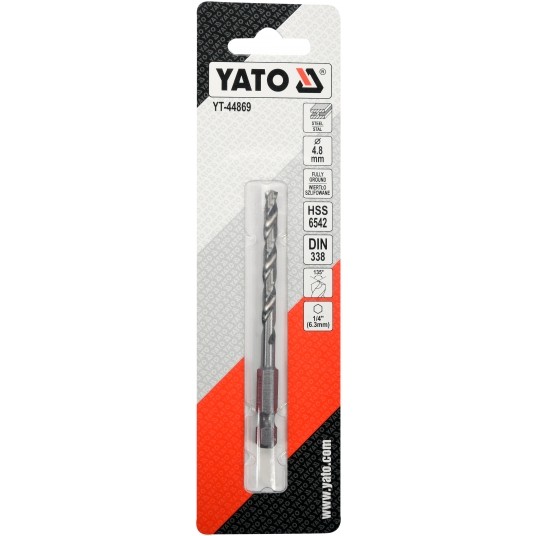 WIERTŁO DO METALU HSS 6542 4,8MM HEX -zdjęcie numer 3