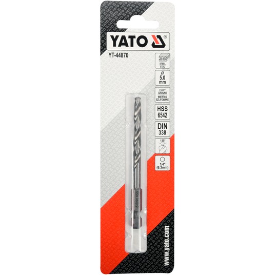WIERTŁO DO METALU HSS 6542 5,0MM HEX -zdjęcie numer 3