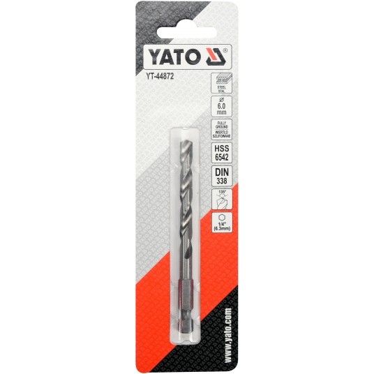 WIERTŁO DO METALU HSS 6542 6,0MM HEX -zdjęcie numer 3