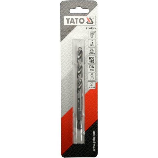 WIERTŁO DO METALU HSS 6542 7,5MM HEX -zdjęcie numer 3