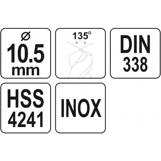 WIERTŁO DO METALU HSS PREMIUM 10,5MM -zdjęcie numer 4