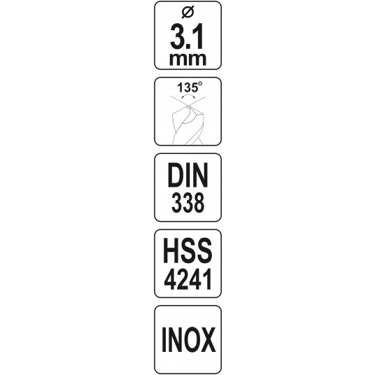 WIERTŁO DO METALU HSS PREMIUM 3,1MM -zdjęcie numer 4