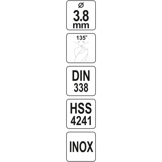 WIERTŁO DO METALU HSS PREMIUM 3,8MM -zdjęcie numer 4