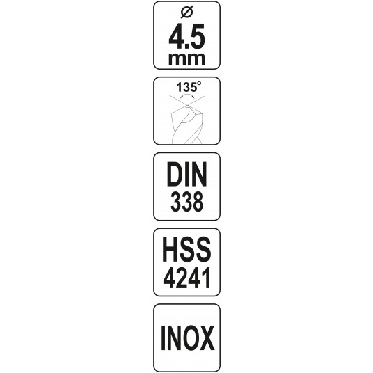 WIERTŁO DO METALU HSS PREMIUM 4,5MM -zdjęcie numer 4