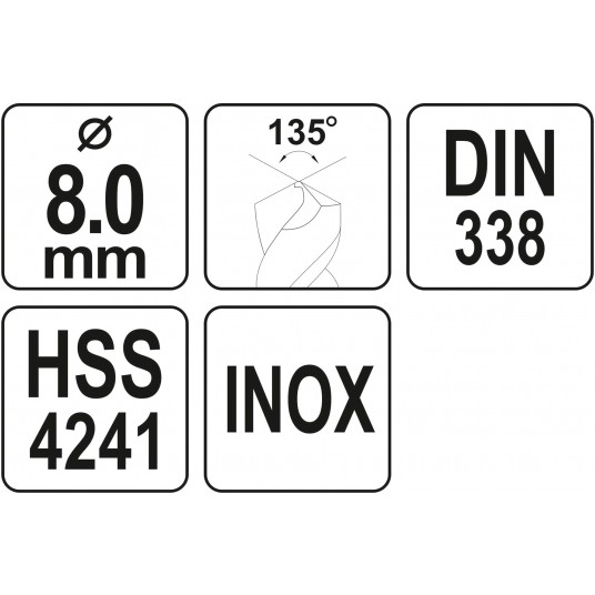 WIERTŁO DO METALU HSS PREMIUM 8,0MM -zdjęcie numer 4