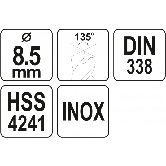 WIERTŁO DO METALU HSS PREMIUM 8,5MM -zdjęcie numer 4
