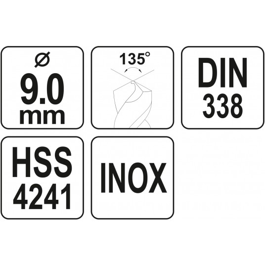 WIERTŁO DO METALU HSS PREMIUM 9,0MM -zdjęcie numer 4
