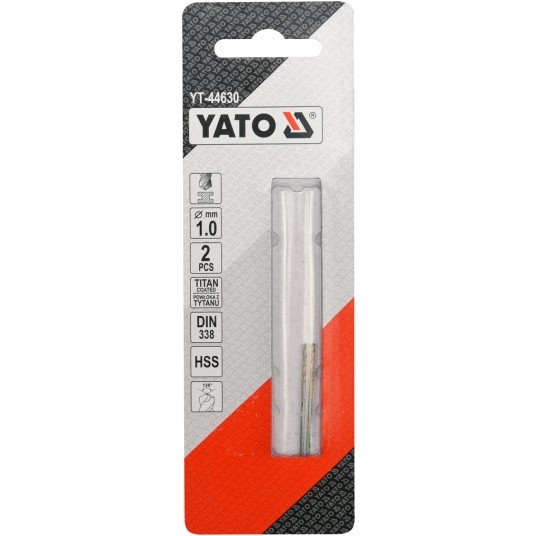 WIERTŁO DO METALU HSS-TiN 1 MM - 2 SZT -zdjęcie numer 2
