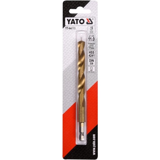 WIERTŁO DO METALU HSS-TiN 11,0MM HEX -zdjęcie numer 2