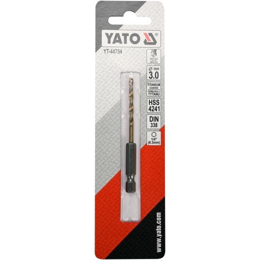 WIERTŁO DO METALU HSS-TiN 3,0MM HEX -zdjęcie numer 2