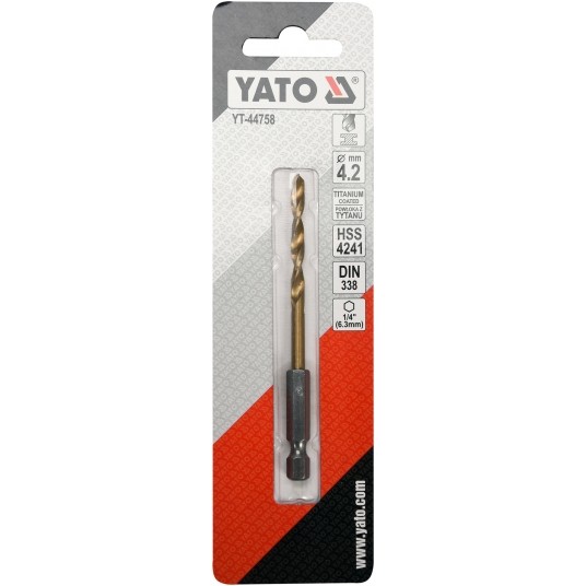 WIERTŁO DO METALU HSS-TiN 4,2MM HEX -zdjęcie numer 2