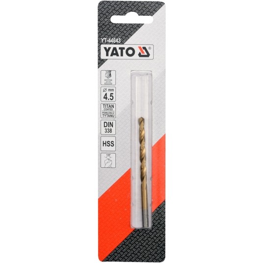 WIERTŁO DO METALU HSS-TiN 4,5 MM -zdjęcie numer 2