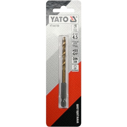 WIERTŁO DO METALU HSS-TiN 4,5MM HEX -zdjęcie numer 2