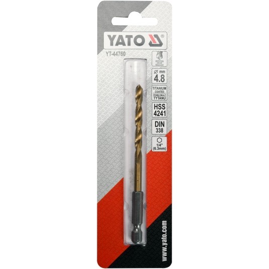 WIERTŁO DO METALU HSS-TiN 4,8MM HEX -zdjęcie numer 2
