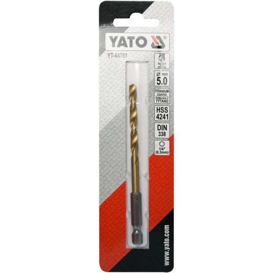 WIERTŁO DO METALU HSS-TiN 5,0MM HEX -zdjęcie numer 3