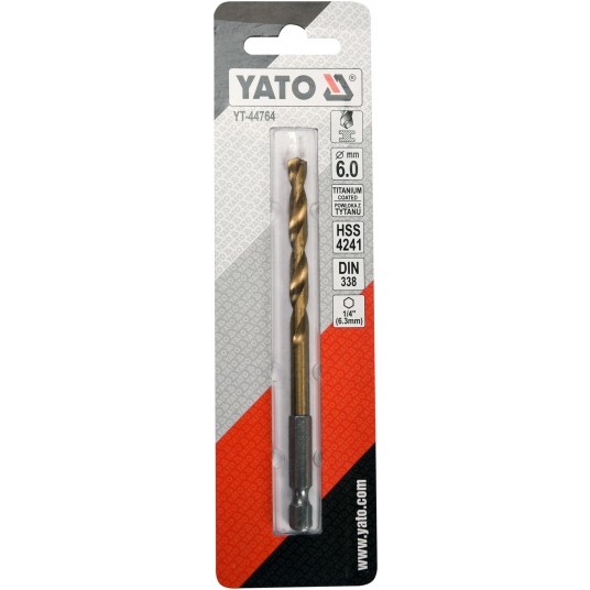 WIERTŁO DO METALU HSS-TiN 6,0MM HEX -zdjęcie numer 2