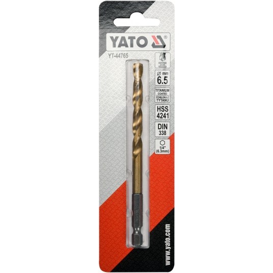 WIERTŁO DO METALU HSS-TiN 6,5MM HEX -zdjęcie numer 2