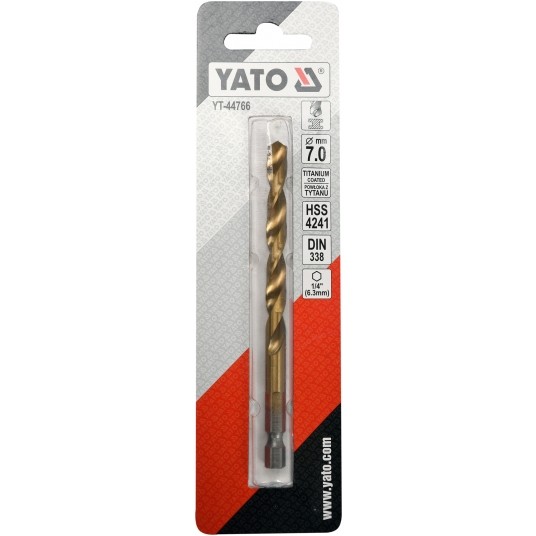 WIERTŁO DO METALU HSS-TiN 7,0MM HEX -zdjęcie numer 3
