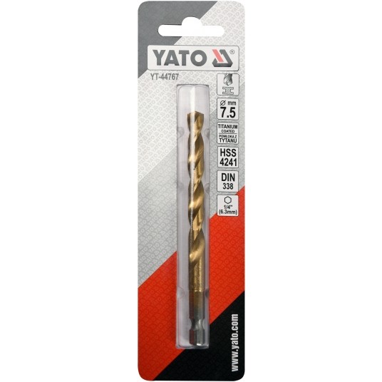 WIERTŁO DO METALU HSS-TiN 7,5MM HEX -zdjęcie numer 2