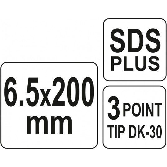 WIERTŁO DO MONTAŻU OKIEN SDS+ 6,5x200MM -zdjęcie numer 3