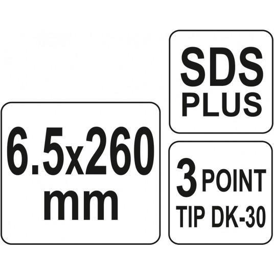 WIERTŁO DO MONTAŻU OKIEN SDS+ 6,5x260MM -zdjęcie numer 3