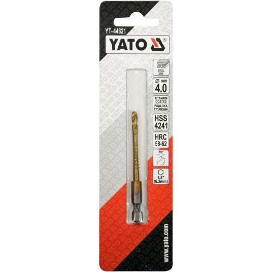 WIERTŁO FREZ DO METALU 4,0MM HSS-TiN HEX -zdjęcie numer 3