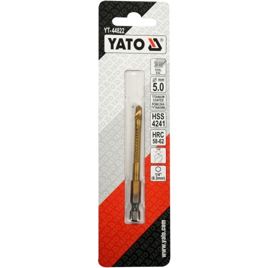WIERTŁO FREZ DO METALU 5,0MM HSS-TiN HEX -zdjęcie numer 3
