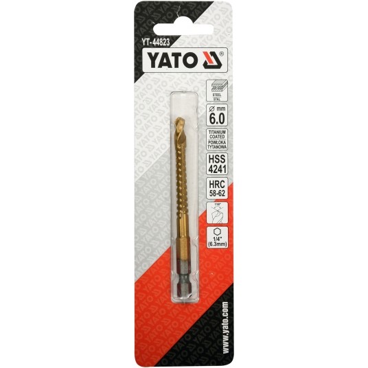 WIERTŁO FREZ DO METALU 6,0MM HSS-TiN HEX -zdjęcie numer 3