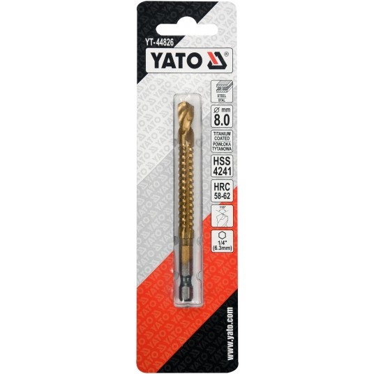 WIERTŁO FREZ DO METALU 8,0MM HSS-TiN HEX -zdjęcie numer 3
